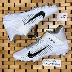 Nike Alpha Menace Pro 2 D Football Cleats White CK4277-100 Mens Size 13.5