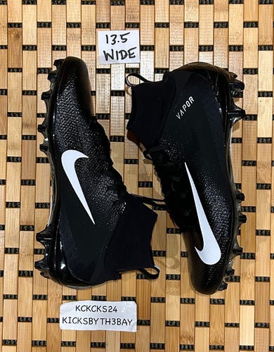 WIDE Nike Vapor Untouchable Pro 3 Football Cleats Black AQ8786-010 Mens size 13.5