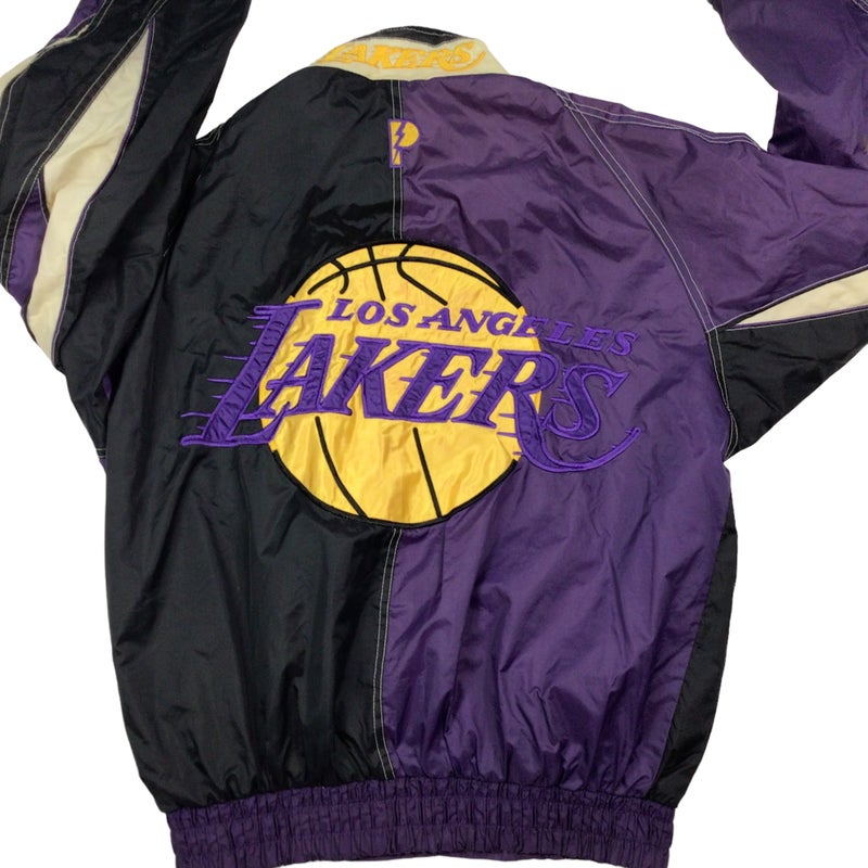 Black New Era NBA LA Lakers Satin Bomber Jacket