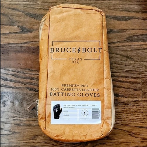 New XL Bruce Bolt Premium Pro Short Cuff Batting Gloves