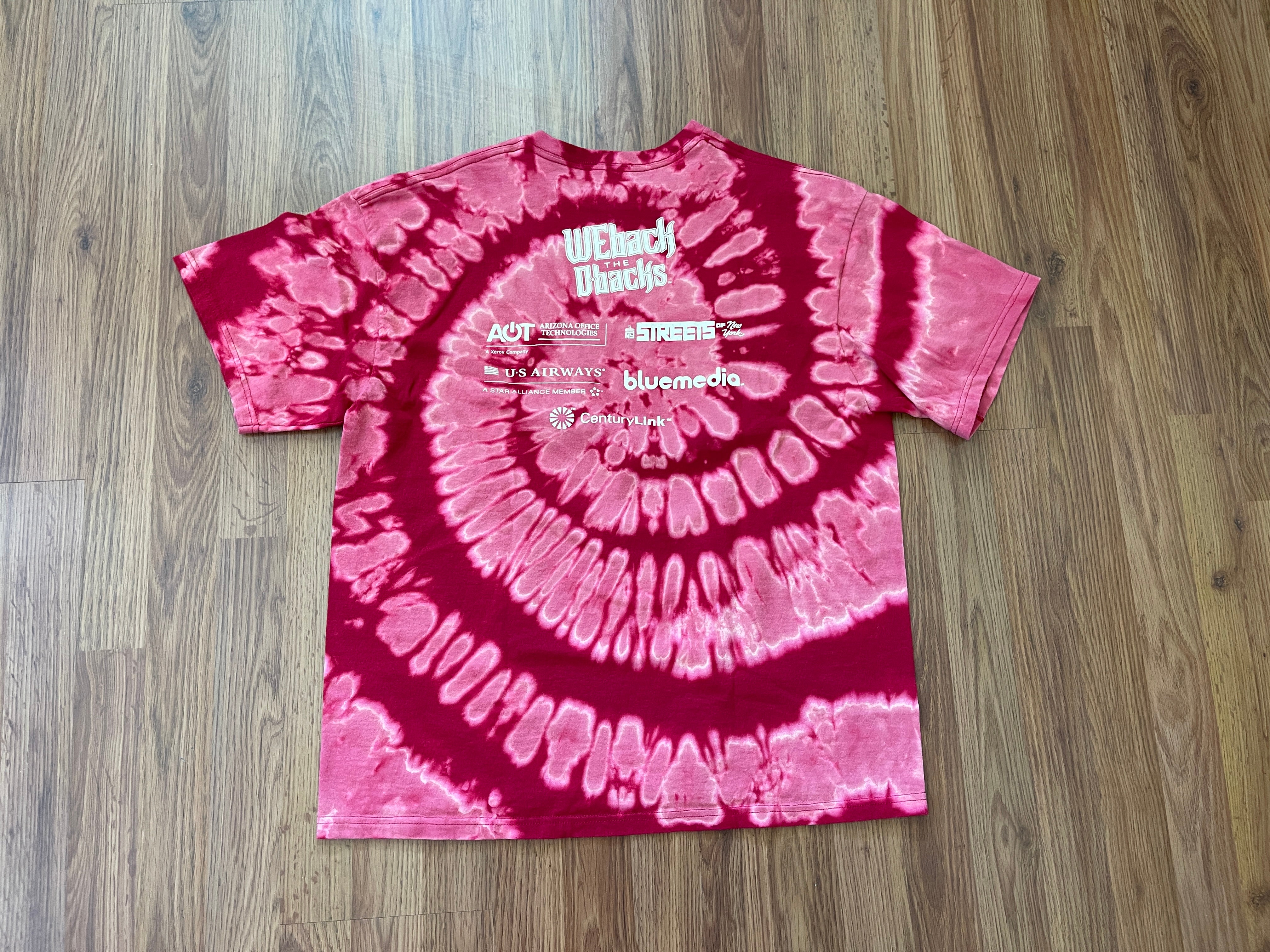 Los Angeles Angels MLB BASEBALL REVERSE TIE DYE Red Size Large T