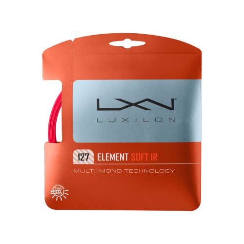 Luxilon Element IR Soft 16L Red Tennis String
