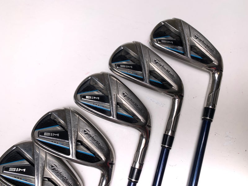 Taylormade SIM MAX Iron Set 6-PW+AW+SW Fujikura Ventus Blue 6R