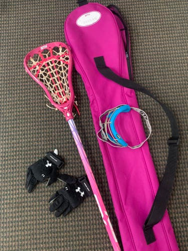 Youth Girls Lacrosse Stick/Bag/EyeShield/Gloves