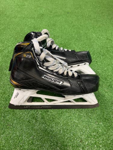 Senior Used Bauer Supreme S29 Hockey Goalie Skates D&R (Regular) 9.0