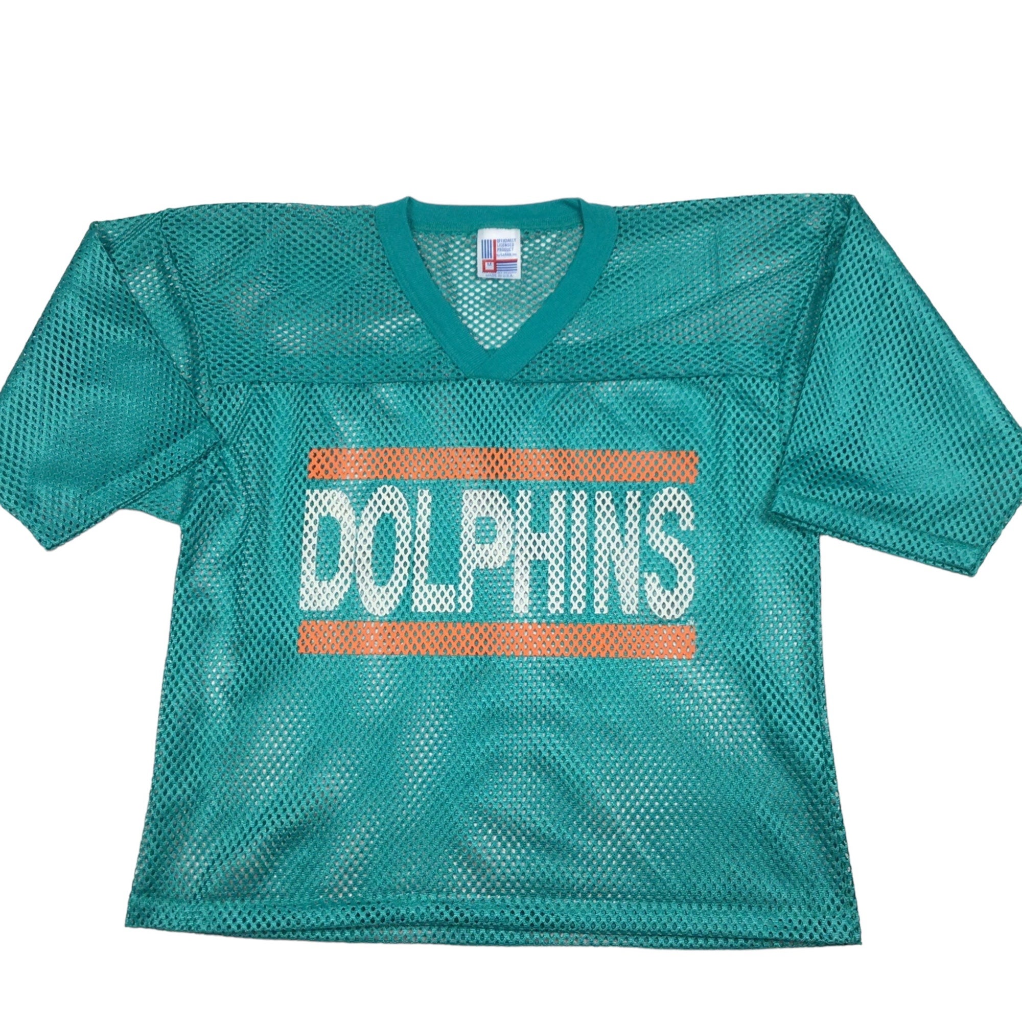 80s Blank Miami Dolphins Rawlings NFL Football Jersey T-shirt 