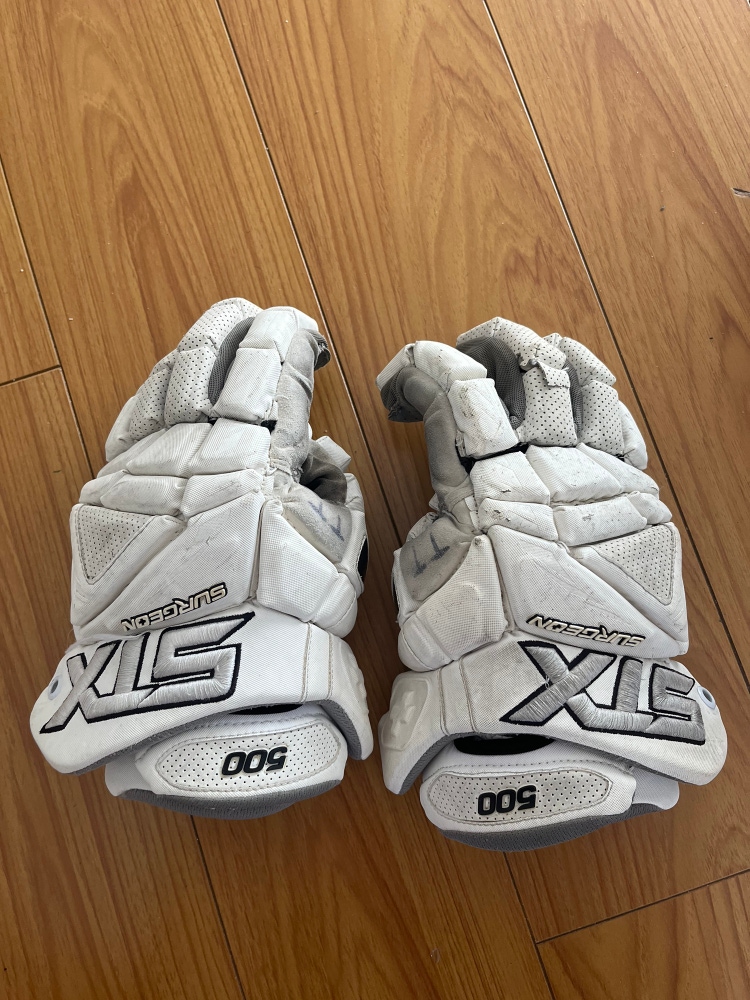Used STX Surgeon 500 Lacrosse Gloves 13”