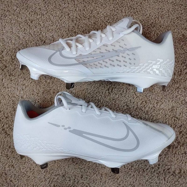 Nike React Vapor Ultrafly Elite 4 Baseball Cleats Men's Size 12 White/Grey  DA0701-100