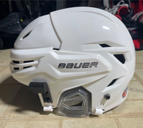 Slightly Used Medium Bauer White Helmet