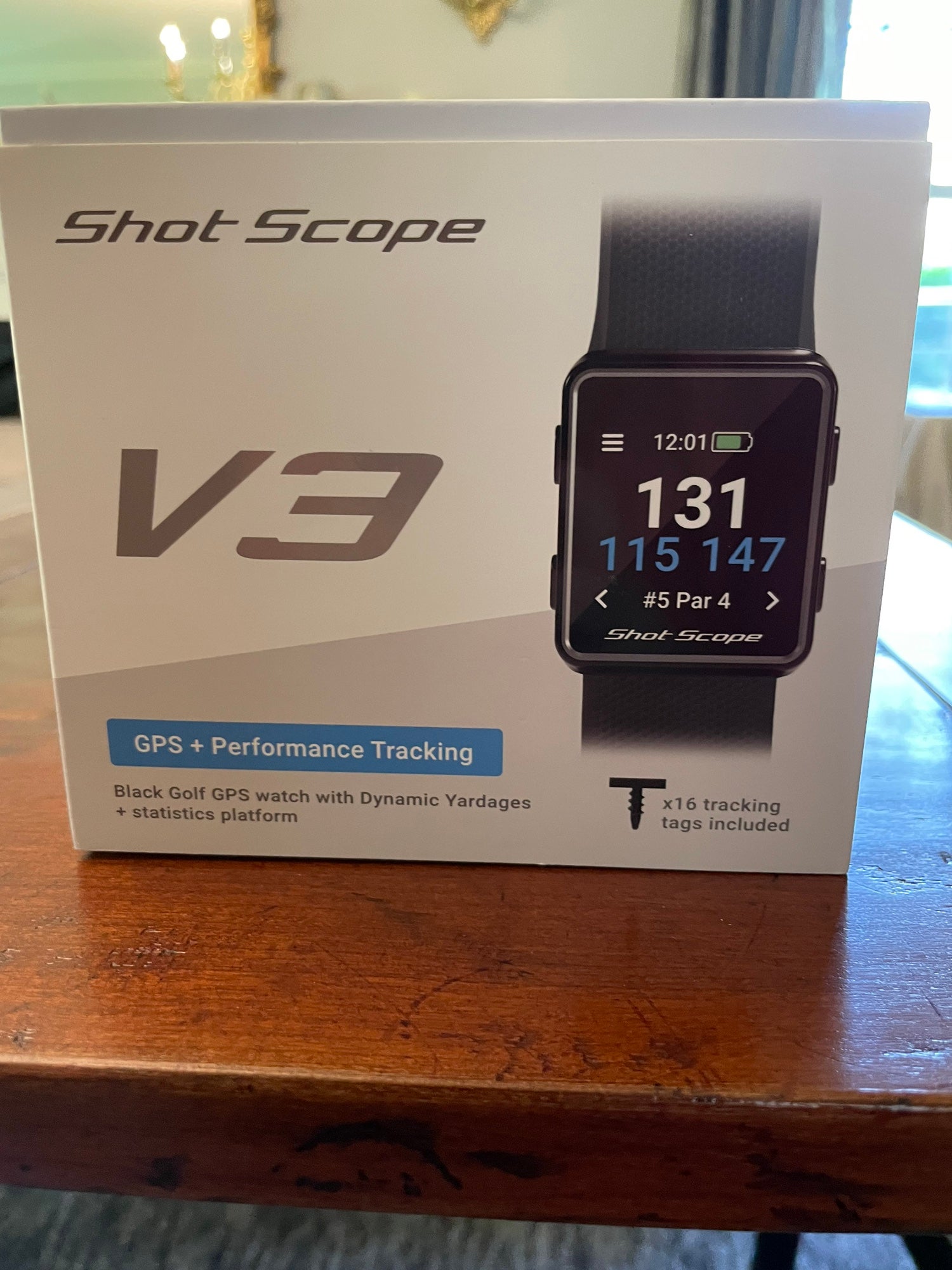 Shot Scope V3 Golf GPS Watch with Automatic Performance Tracking