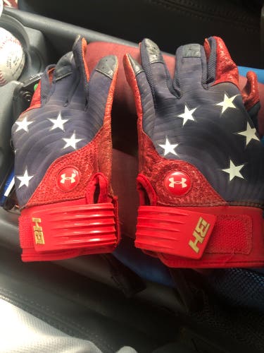 UA Bryce Harper stars and stripes Batting gloves adult  Small
