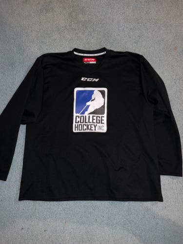 New Black College Hockey Inc. XL CCM QuickLite Jersey