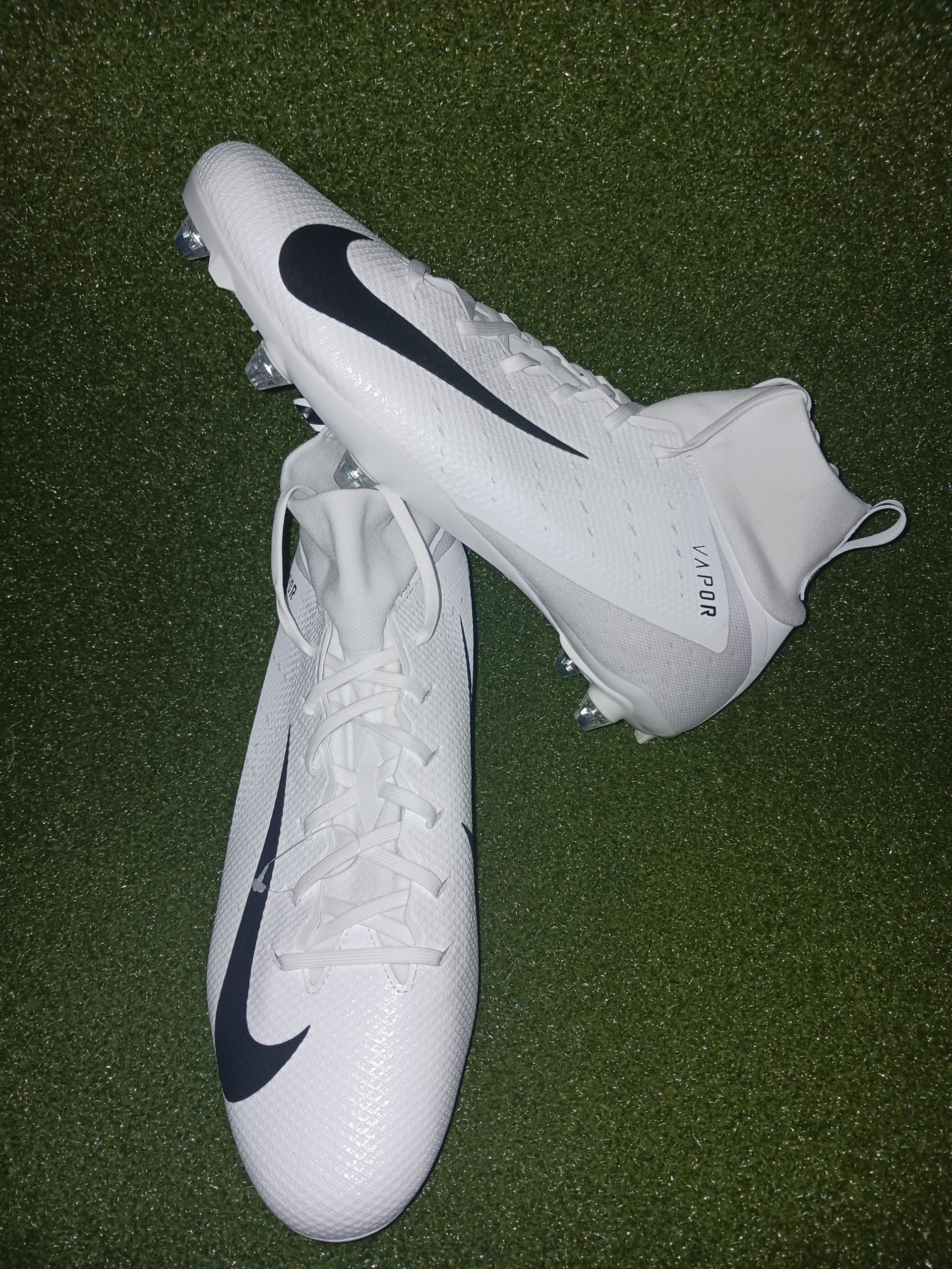 NIKE Vapor Talon Elite Low Hyperfuse White/Orange Cleats 11.5