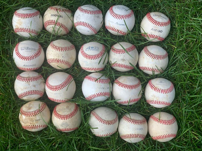 Used Leather Baseballs 20 Pack - Very Good Condition