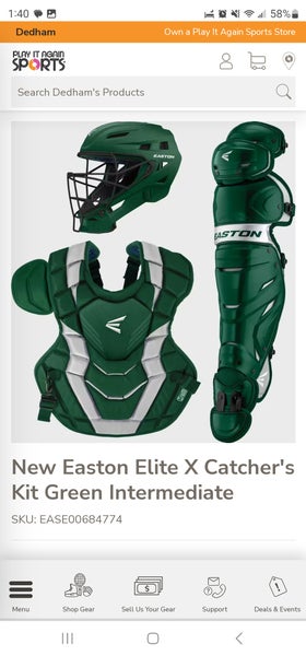 Easton Elite X Baseball Catchers Box Set, Intermediate, Black