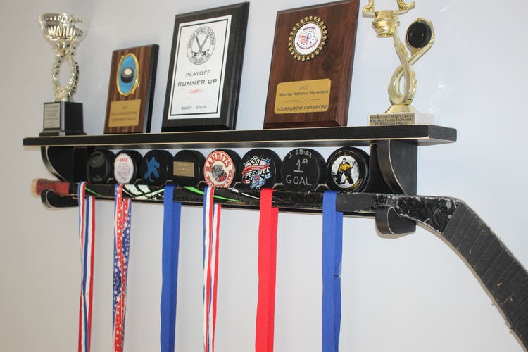 Hockey Puck Display Trophy Shelf