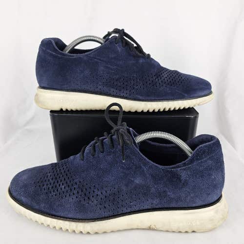 Cole Haan 2.Zerogrand Suede Oxford Lace-Up Shoe Blue C25725 Men's US 9.5M