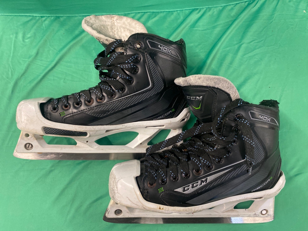 Senior Used CCM Ribcor 40K Hockey Goalie Skates D&R (Regular) 6.5