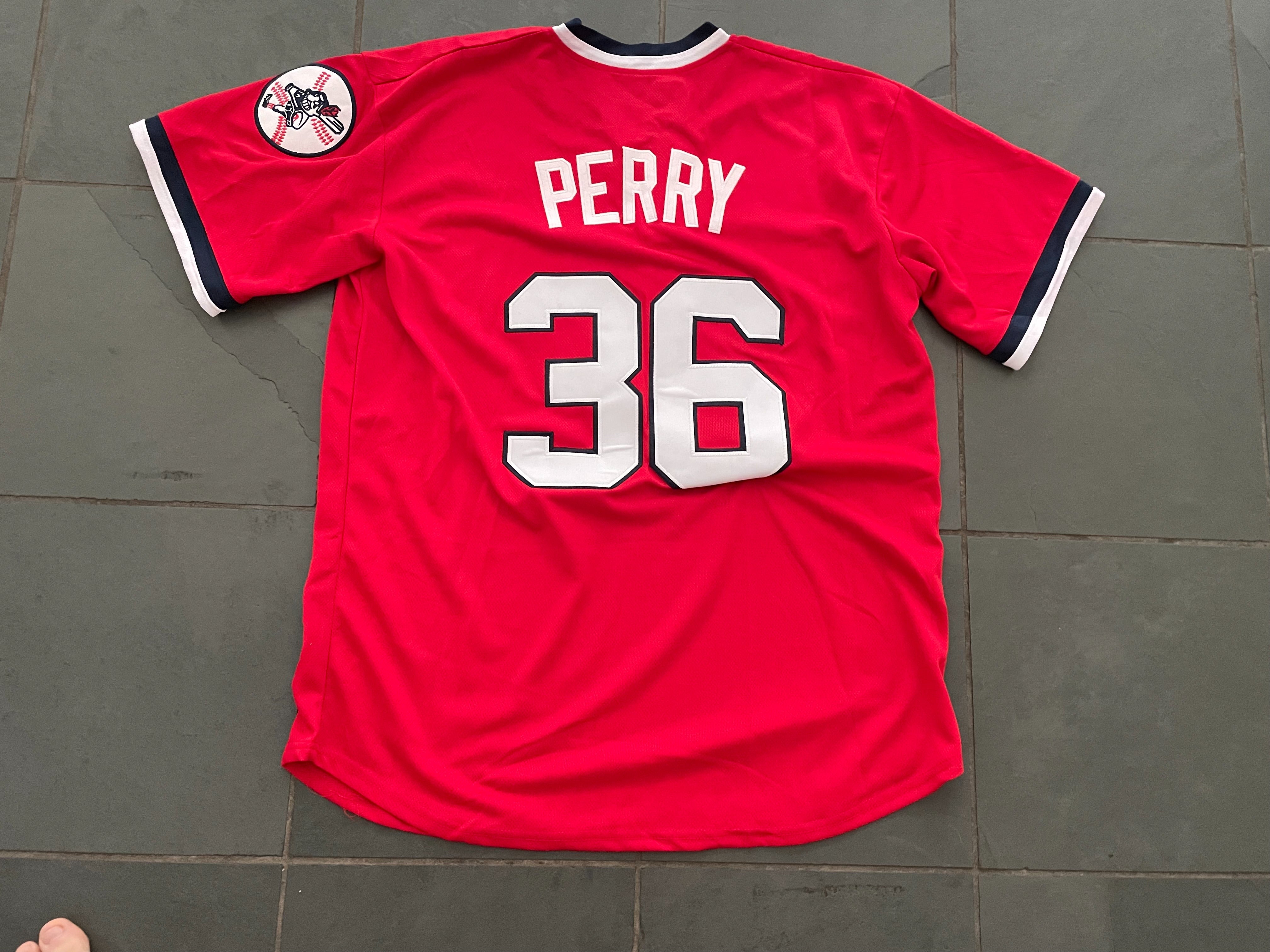 CLEVELAND INDIANS GAYLORD PERRY #36 Replica Baseball Jersey sz XL
