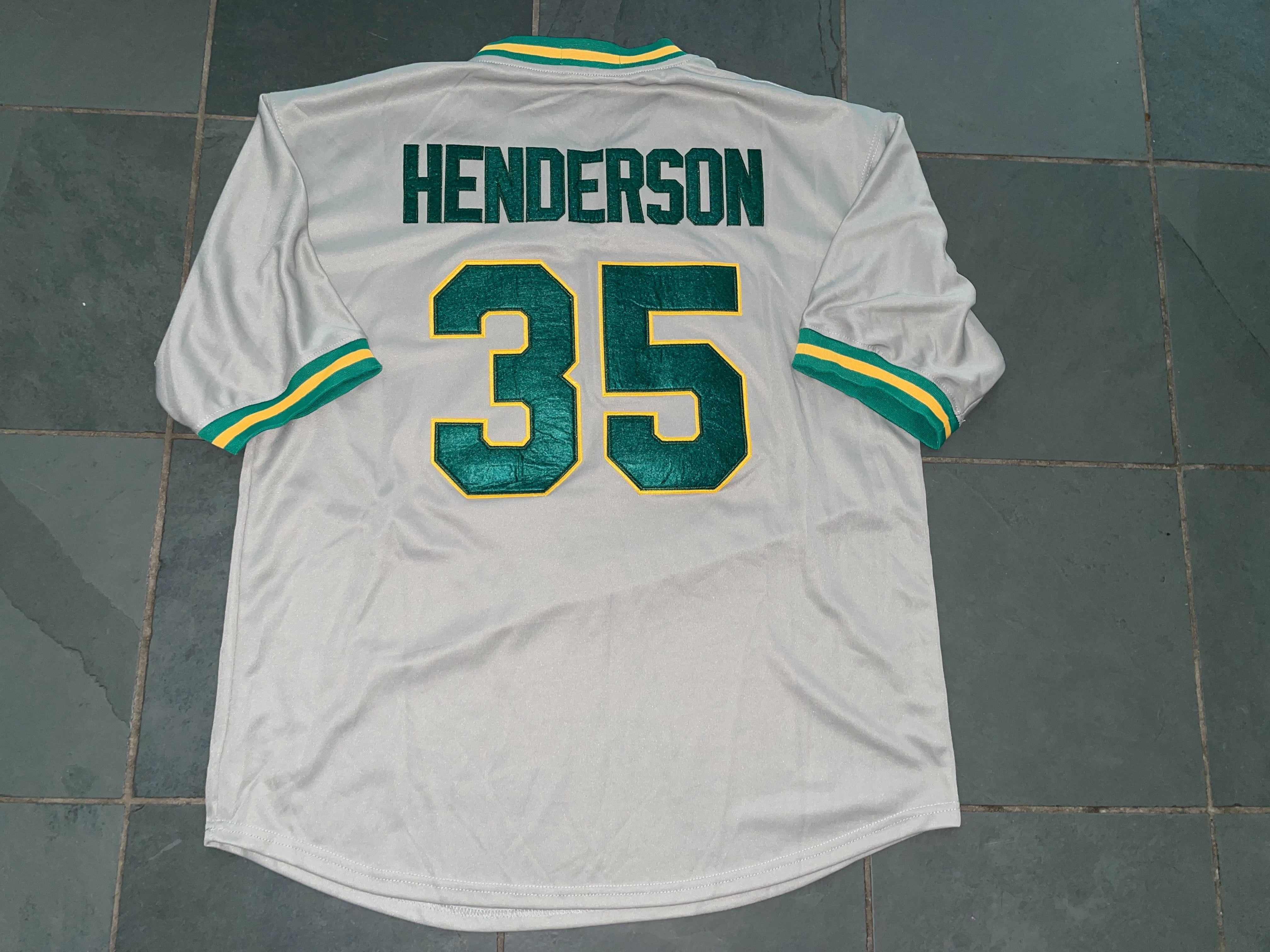 OAKLAND A's Rickey Henderson #35 Replica Baseball Jersey sz XL