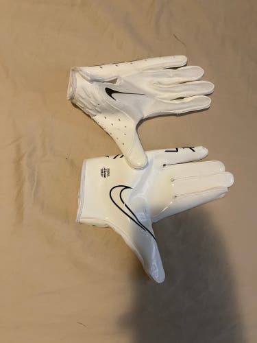 White Adult Large Nike Vapor Jet Gloves