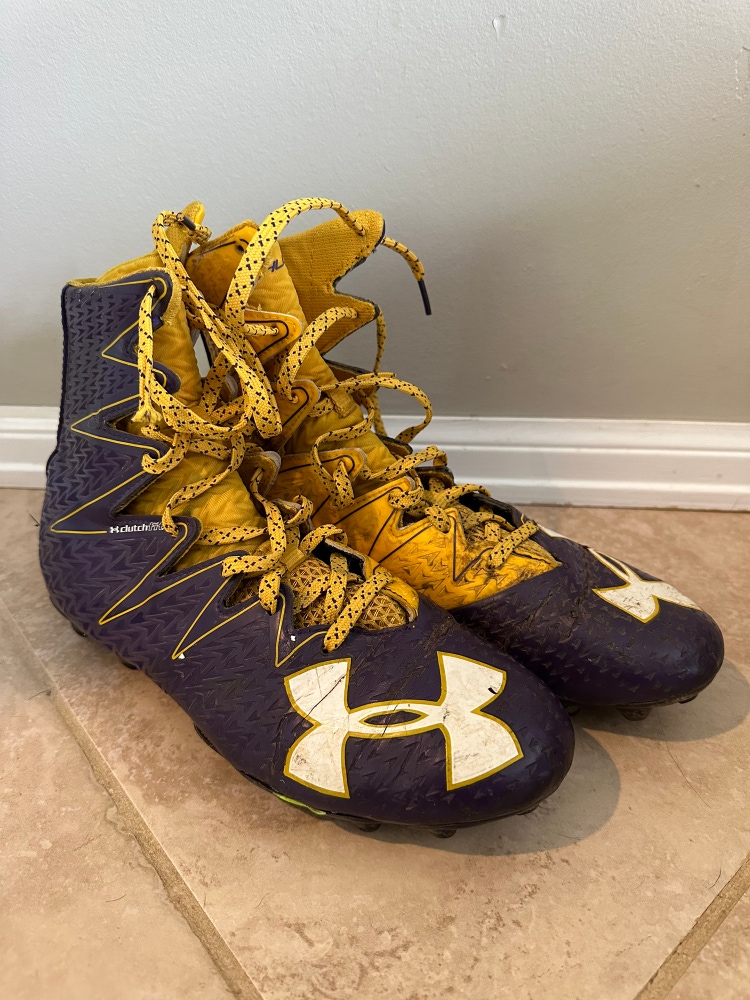 Under Armour Highlight Cleats football Lacrosse Purple Gold
