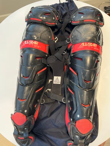 Used All Star LG30WPRO Catcher's Leg Guard