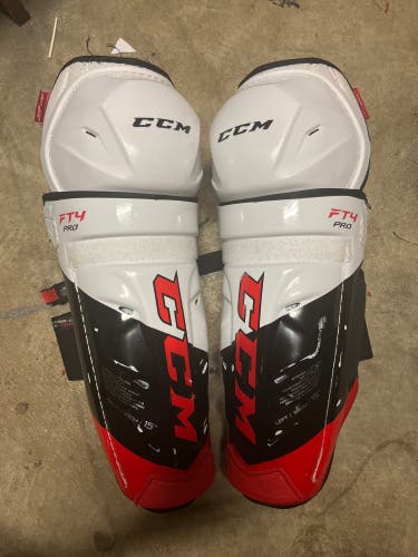Lightly Used CCM Jetspeed FT4 Pro Shin Pads