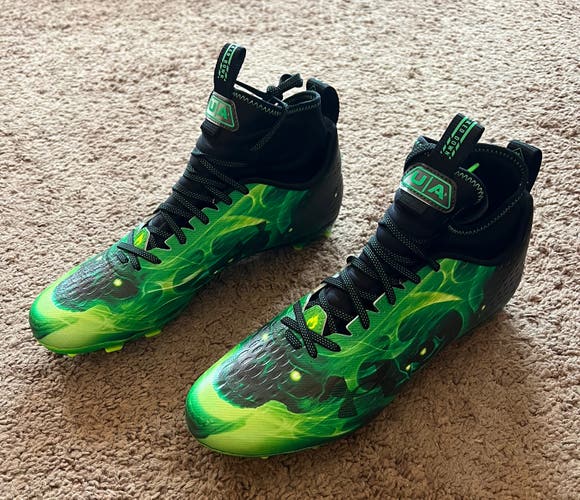 Under Armour Spotlight Lux MC LE Slime Football Cleats Size 13