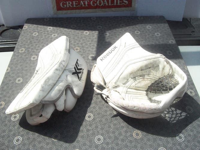 Reebok Premier XLT Pro Glove and Blocker in Solid White