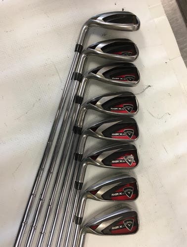 Used Left Handed Razr X HL Senior Flex Steel Shaft Iron Set