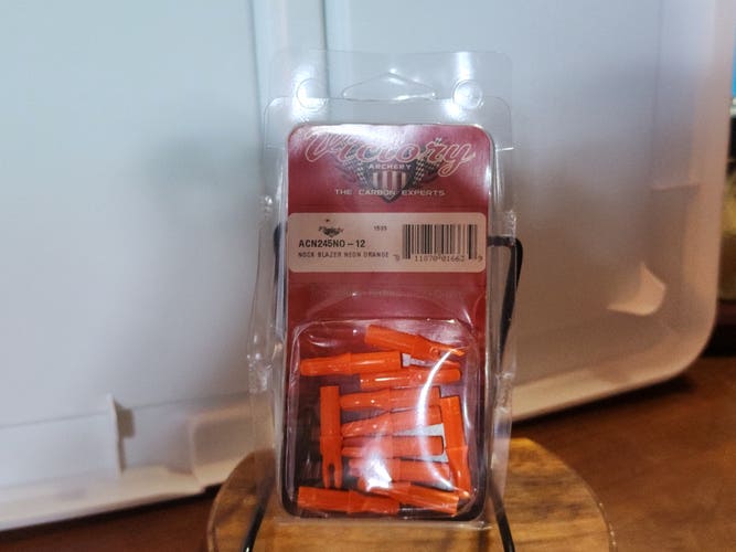 New Victory Archery Nock Blazer Neon Orange 12pk Fits Victory V Force and V Force TKO shafts.