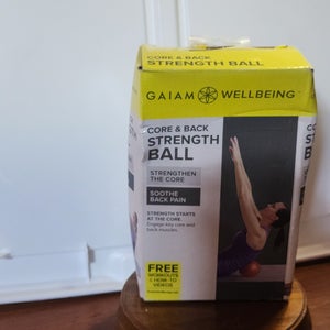 New Medicine Ball Gaiam Wellbeing Core & Back Strength Ball Includes Inflation Straw Brand New