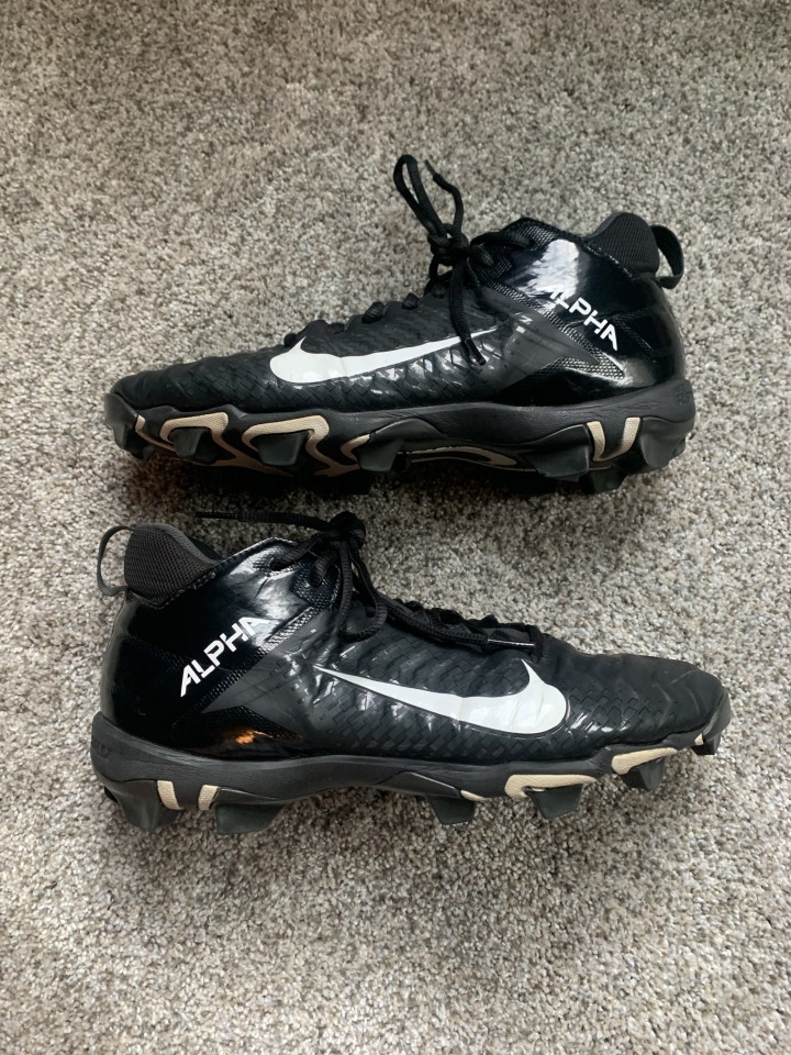 Men's Used Size 9.5 (Women's 10.5) Molded Cleats Nike Mid Top ALPHA