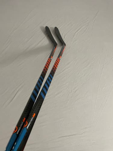 2 pack of Like New (Demo) Intermediate Warrior Left Hand QR Edge Hockey Sticks W03 63 Flex
