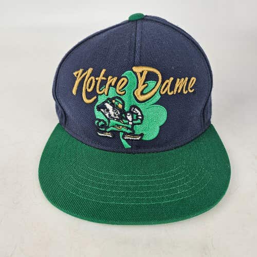 VTG Rare Notre Dame Fighting Irish Snap Back Hat Top Of The World Green NCAA