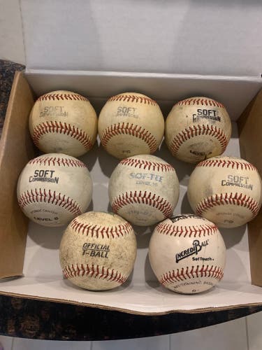 8 Soft compression baseballs