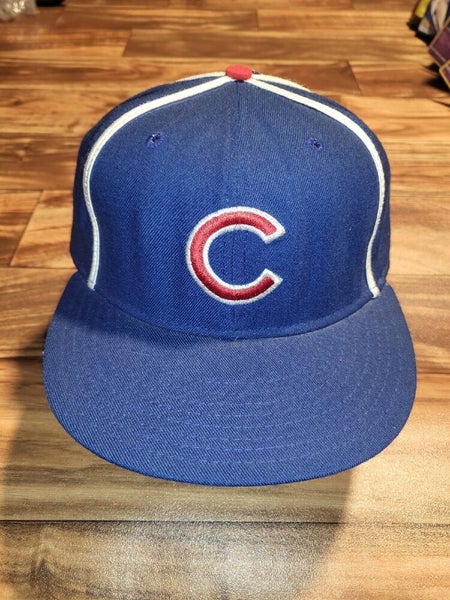 Vintage Chicago Cubs MLB Sports Fitted ANNCO Pinstripe Style Hat