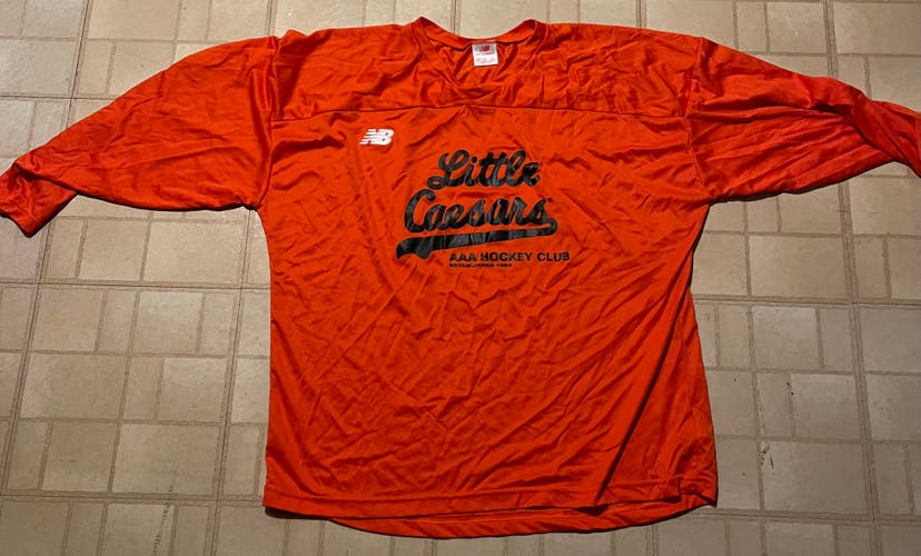 Little Caesars AAA Orange Used Large New Balance Jersey