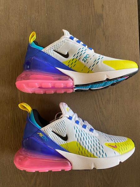 Nike Air Max 270 “White/Black/Hyper Royal/Pink Spell” Grade School