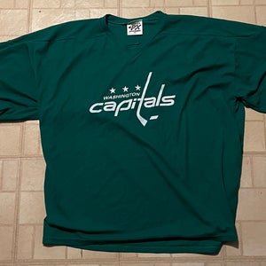 Washington Capitals NHL Green Used XL Practice Jersey
