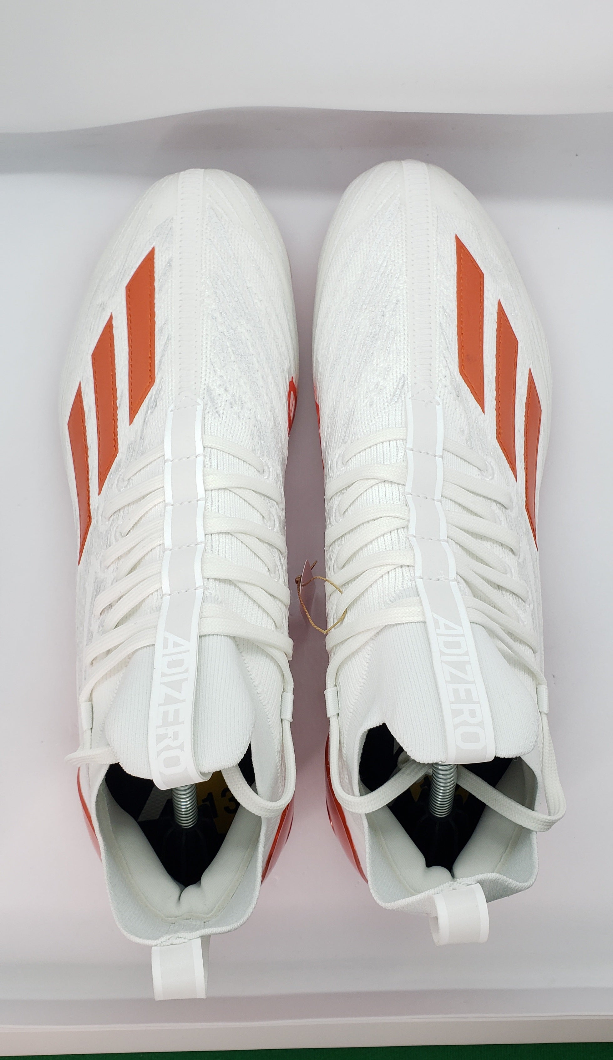 Adidas Adizero PRIMEKNIT Football Cleats HP8742 White/Orange Men’s New Size 12.5 Men - Adidas Adizero Primeknit White Orange  main image 3