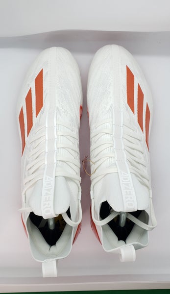 Adidas Adizero Primeknit Football Cleats White Orange Men's Size 13 - HP8742