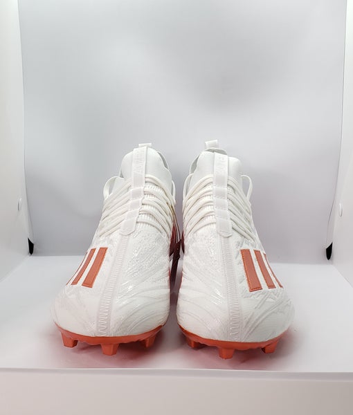 Adidas Adizero Primeknit Football Cleats White Orange Men's Size 13 - HP8742