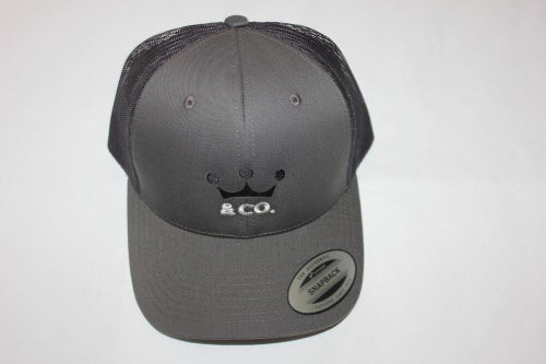 NEW SCOTTY CAMERON CAMERON & CROWN TRUCKER HAT - CHARCOAL