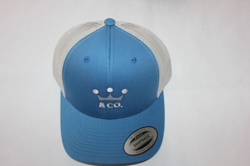 NEW SCOTTY CAMERON CAMERON & CROWN TRUCKER HAT - BLUE