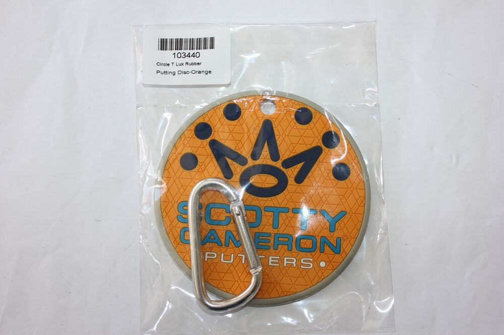 NEW SCOTTY CAMERON 2021 CIRCLE T LUX RUBBER PUTTING DISC - ORANGE