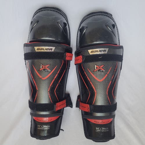 used 14" Bauer Vapor 1X Lite shin pads