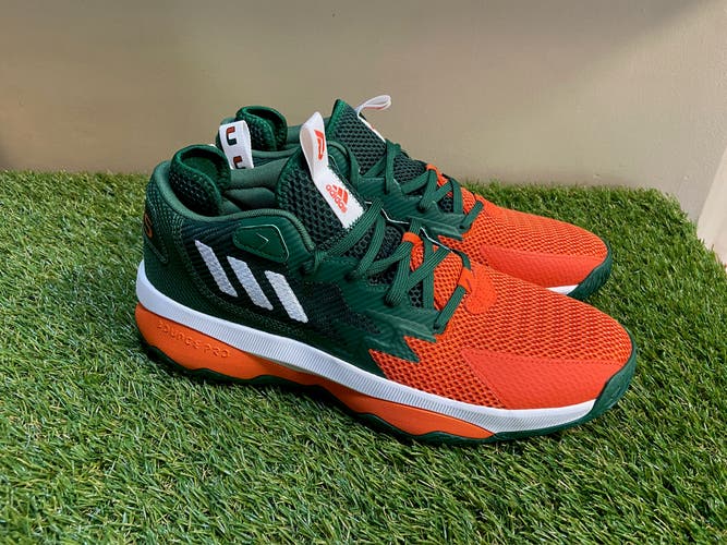 Adidas Dame 8 Miami Hurricanes Team Issue PE Basketball Shoes GZ9712 Mens 11 NEW