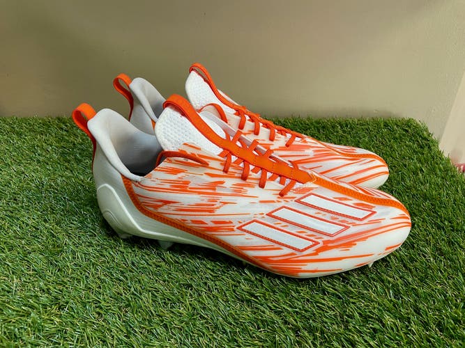 Adidas Adizero Team Orange Football Cleats Orange/White H03639 Mens Size 13 NEW